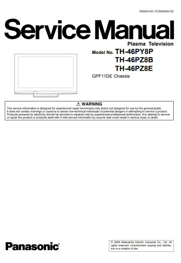 GPF11DE_TH-46PY8P ,TH-46PZ8B ,TH-46PZ8E